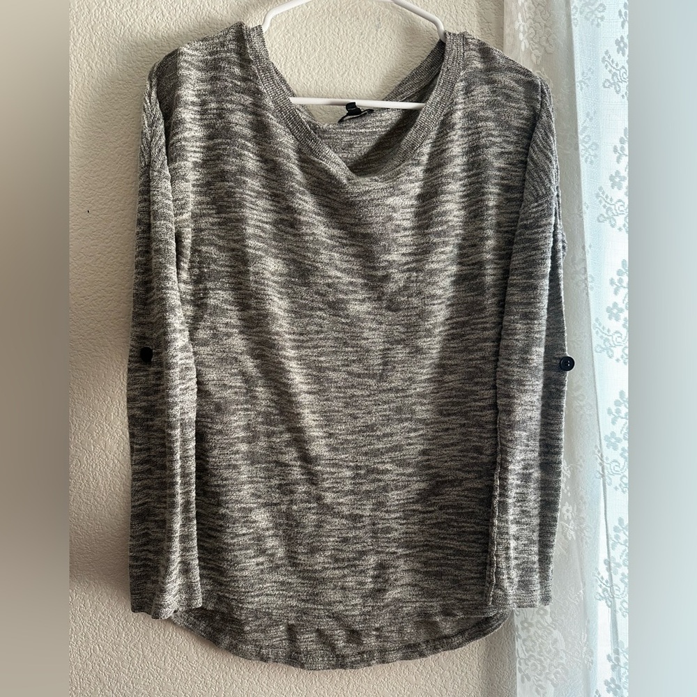 Express Gray and Black Women's Blouse